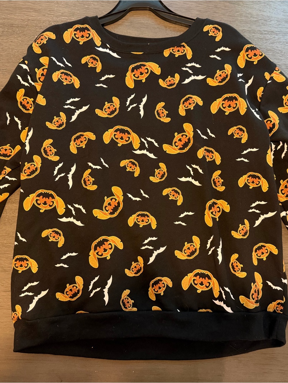 Disney Stitch Halloween Pumpkin Print Sweater